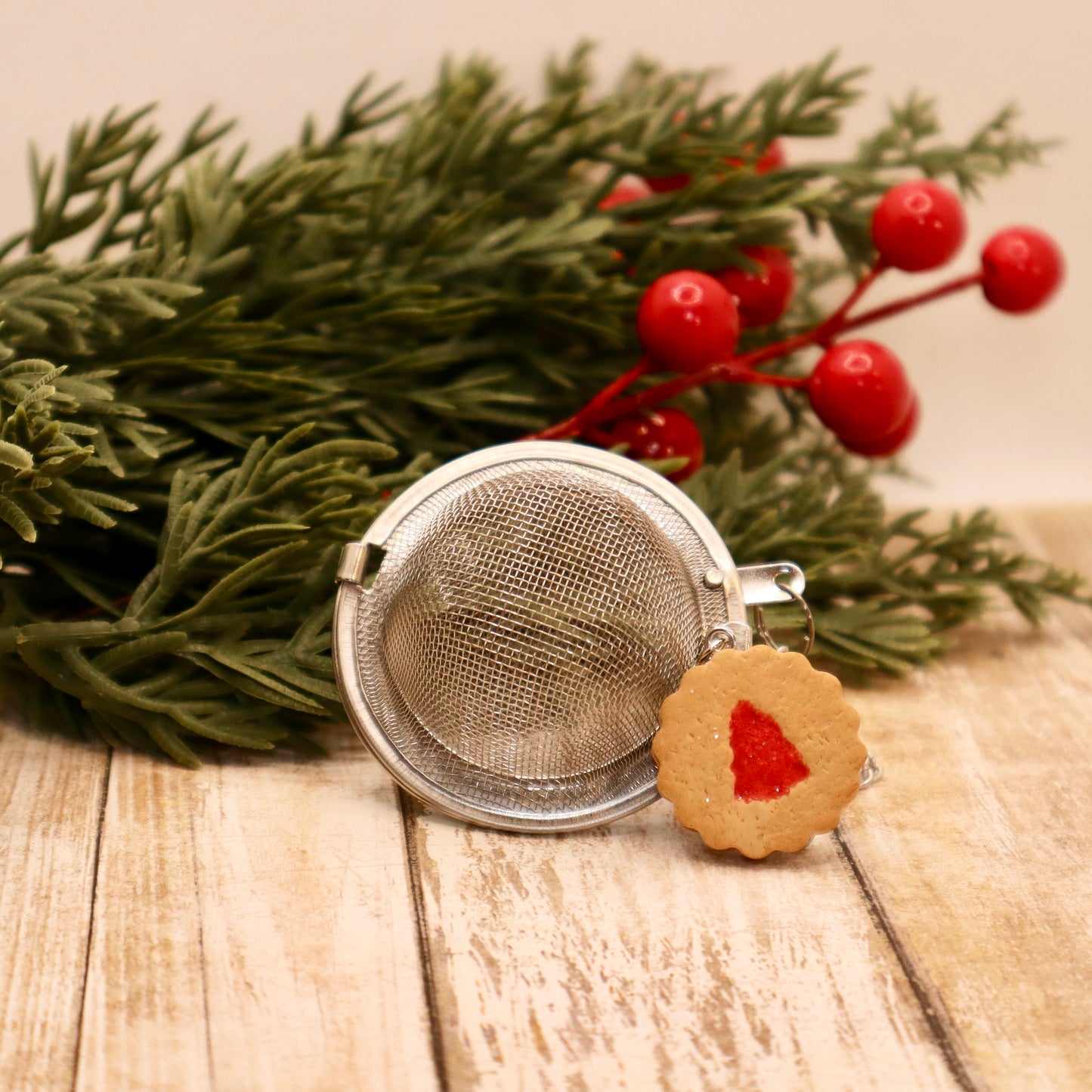 Tea Strainer with Cookie Charm