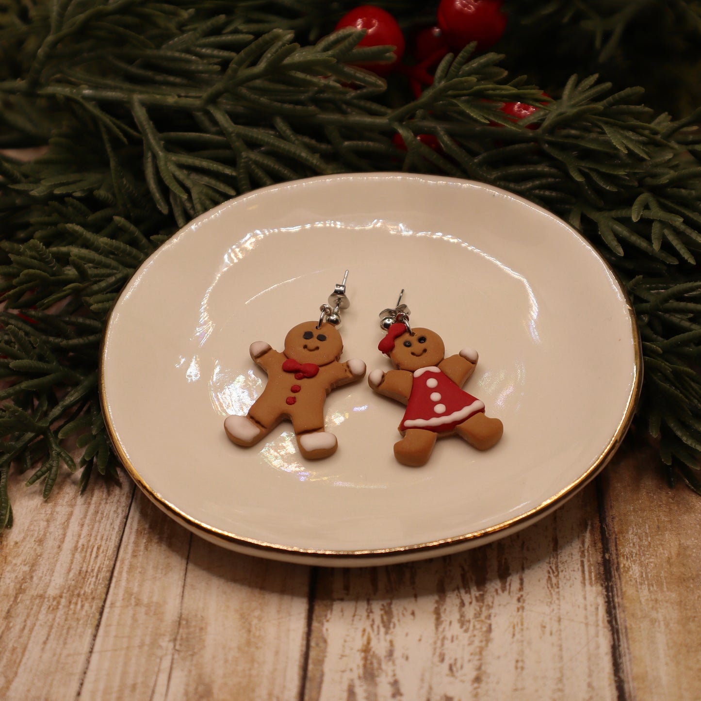 Gingerbread Couple Dangle Earrings