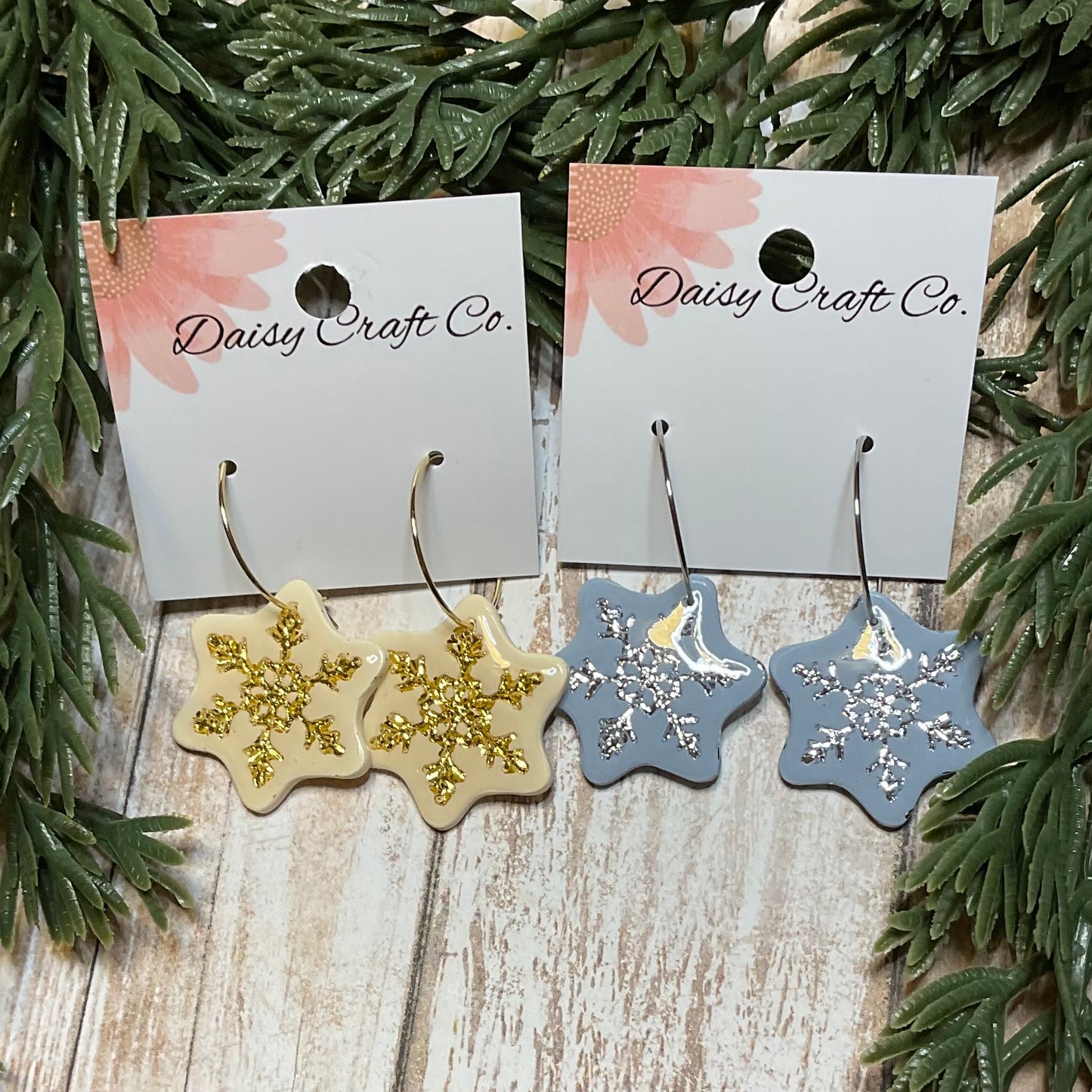 Snowflake Hoop Earrings